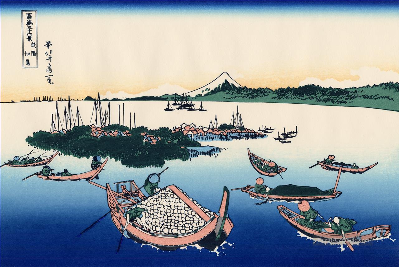Tsukada Insel in der Musashi Provinz Katsushika Hokusai Japanisch Ölgemälde